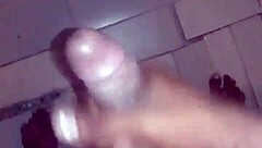 rico, why are you masturbating that big cock in the bathroom secretly?