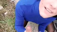 He can't resist his cock entering her mouth—feel the urge!