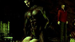 in second life, two guys engage in gay sex adventures