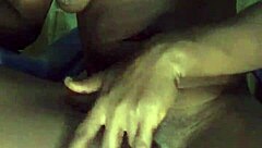 horny woman fingers tight pussy in hot night wear