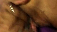 Squirting orgasm with big dildo in girlfriend's pussy