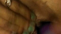 Squirting orgasm with big dildo in girlfriend's pussy