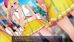 I exposed the play girl in this anime hentai game, part 1, it was so fun.