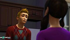 Liberty Lee rides in The Sims 4 game