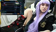 Teen girl masturbates while playing League of Legends in URF mode