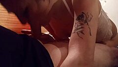 Man, this dope teen slut gave a wild deepthroat to a gangster in a gritty scene. It was pure chaos.