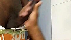 I gave a handjob to that big black cock, oh man!