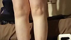 feet in purple lace lingerie for a kinky amateur session