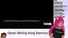 lewdneko plays shining song starnova aki route part 2 with petite hentai fun