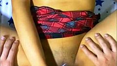 Latina teen seduces neighbor boy while unaware of security cameras watching