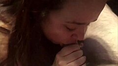 I give an amatuer blowjob to that monster cock and swallow the cumshot