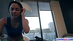 Hot Amara Romani sucks his big penis 😏