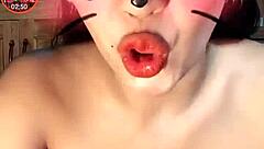 showing off a tempting bust in a casual chat