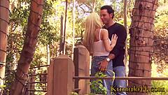 Big-Boobed Blonde Banged Outdoors