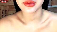 showing off a tempting bust in a casual chat