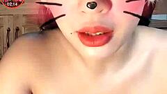 showing off a tempting bust in a casual chat