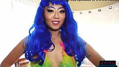 Black friend fucks Asian girlfriend amateurs on camera in POV!