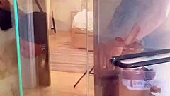 lady raex in wet shower scene with big ass and natural tits