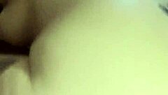 Creamy pussy rides big black cock in interracial hardcore.