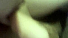 Creamy pussy rides big black cock in interracial hardcore.