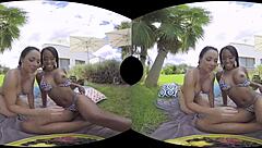 Curvy Latina Sara May Teases With Horny Outdoor Hardcore VR Fun