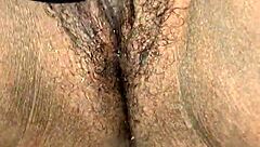 Wife enjoys intimate moments with toys.