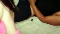 my gf in pink lingerie sucking and fucking feels amazing.