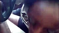 Ebony Chick Sucks White Dick Sloppily!