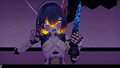 belky the robot gives quick jerk off instructions in anime style