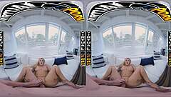 Virtual Porn: Blonde Pawg Kali Roses Shows Big Ass In Bathroom Bath Scene