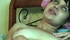 Naughty Ines shows off her natural tits in an amateur close-up