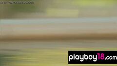 hey, check out all natural beauty claire sinclair stripping naked and showing her big tits in the fountain.