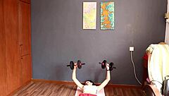 My First Good Training Session With Dumbbells - SFW Version