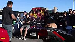 Darleen Davne participates in a car wash event in Calama, part 2