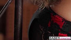 Blonde Nerd Teen with Glasses Gets Her Tight Ass Pounded by Hard Cock