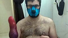 i stroke my huge gay dildo solo