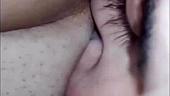 Latina feels intense pleasure during masturbation.