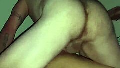 That ebony pussy getting pounded hard by a fat white cock!