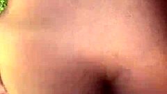 Ghetto bbw bitch intensely fucking and sucking big black cock outdoors