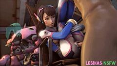 Best of D Va, are you ready for double penetration in that ass?