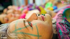 Ever Seen a Lesbian 4way Orgy with Crazy Big Toys?