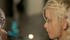 Blonde Fellucia delivers intense blowjob and handjob