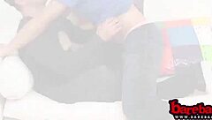 Partners Barebacking Intensely On The Couch.