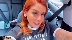 hey, this latina gives a hot blowjob in the car until getting tons of cum
