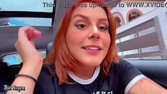 hey, this latina gives a hot blowjob in the car until getting tons of cum