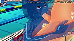 Slimegirl 3D Hentai Gets Wild by the Pool in Steamy Action