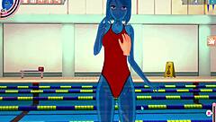 Slimegirl 3D Hentai Gets Wild by the Pool in Steamy Action