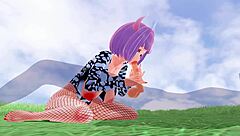 Do you want to see horny 3D hentai girl squirt?