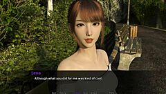 Emotional nudist encounter with Lena on beach