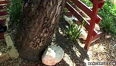 Massive Tits Alanah Rae Gives Handjob Outdoors